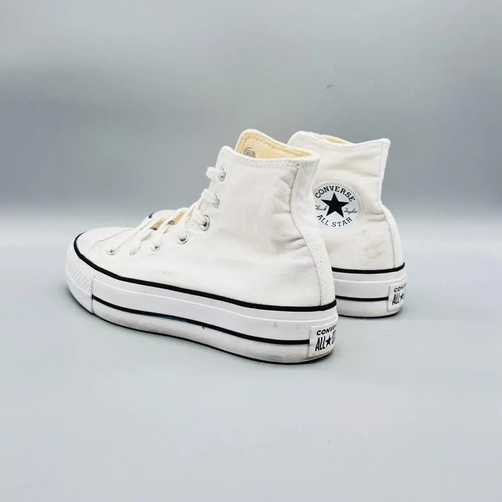 Converse Shoes Womens 8 White Chuck Taylor All Star 2 High Top Platform Sneakers